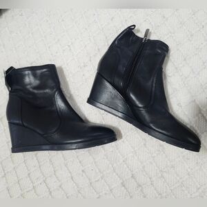 Women's Black Wedge Ankle Boots